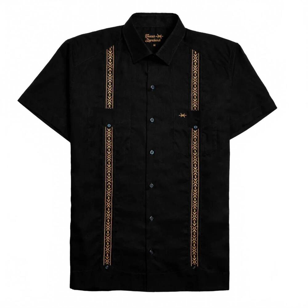 NEW TEXAS STANDARD men's tejas guayabera shirt in diablo oro